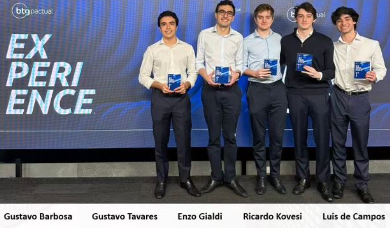 BTG Experience 2023: Estudantes do Insper vencem competição proposta pelo BTG Pactual